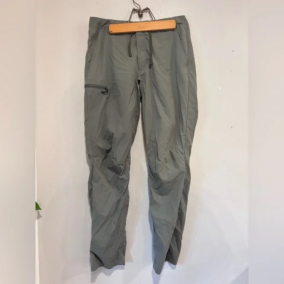 REI Mens Hiking Lightweight Hiking Pants Olive Green Grey Outdoor Durable - Picture 1 of 7